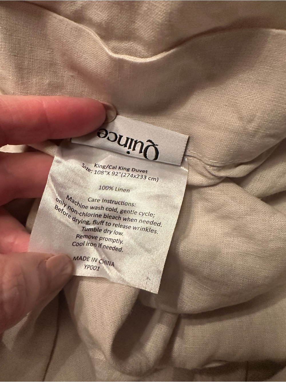 NWOT QUINCE European Linen Duvet Cover Set -  Oat - King/Cal King - Picture 5 of 7